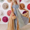 Denim Check Maxi Dress