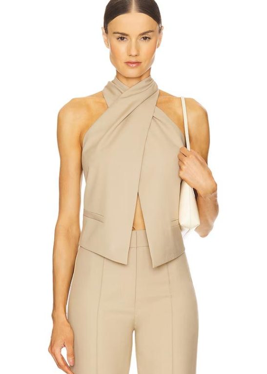 Cross Halter Neck Vest Top