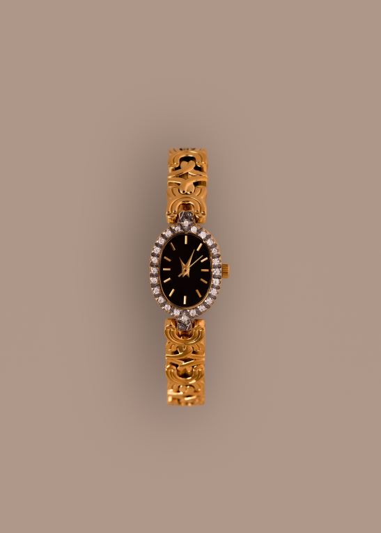 Pave Onyx Timepiece