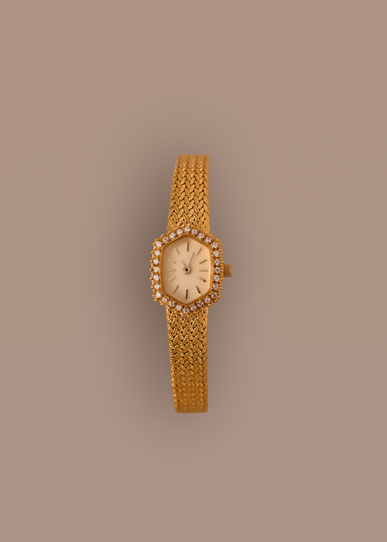 Woven Mesh Pave Timepiece