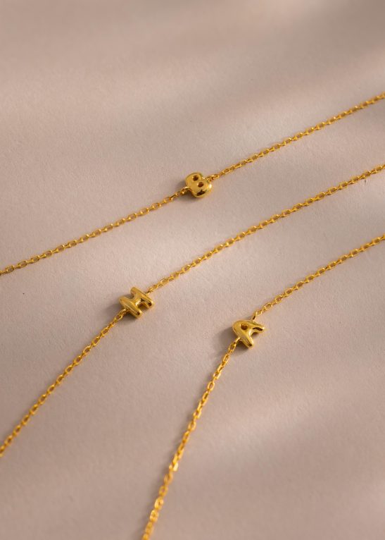 Bubble Initial Bracelet