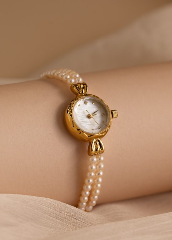 Beaded Pearl Timepiece