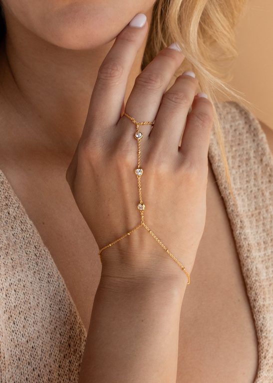 Diamond Bezel Hand Chain
