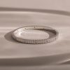 Ribbed Diamond Bangle