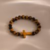 Tiger's Eye Cross Bracelet
