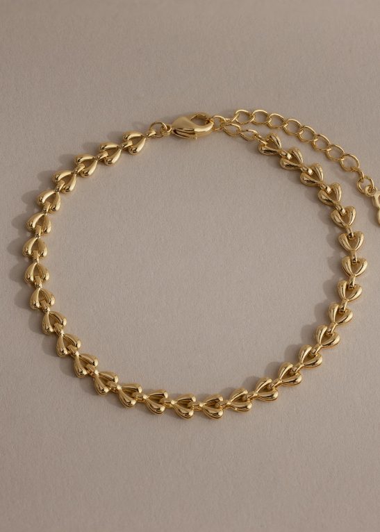Tiny Link Heart Bracelet