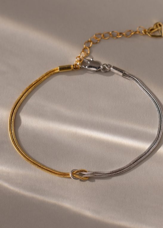 Love Knot Bracelet in Mixed Metal