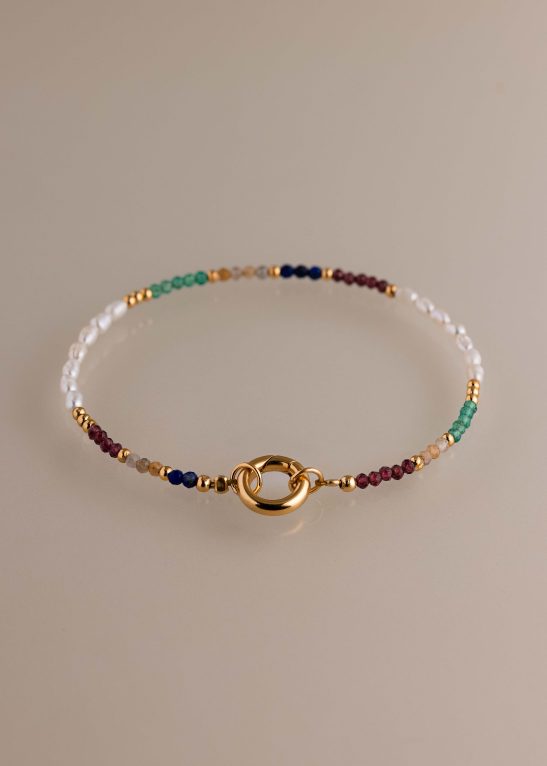Oasis Rainbow Bead Charm Bracelet