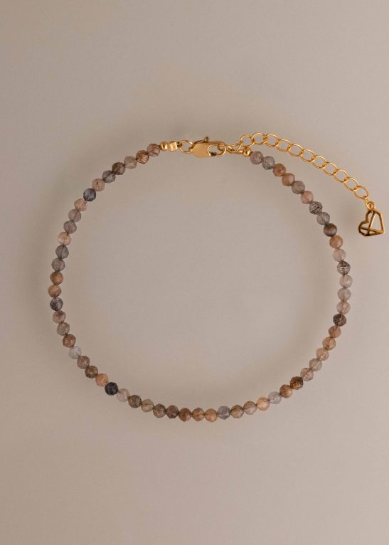 Sunstone Beaded Anklet