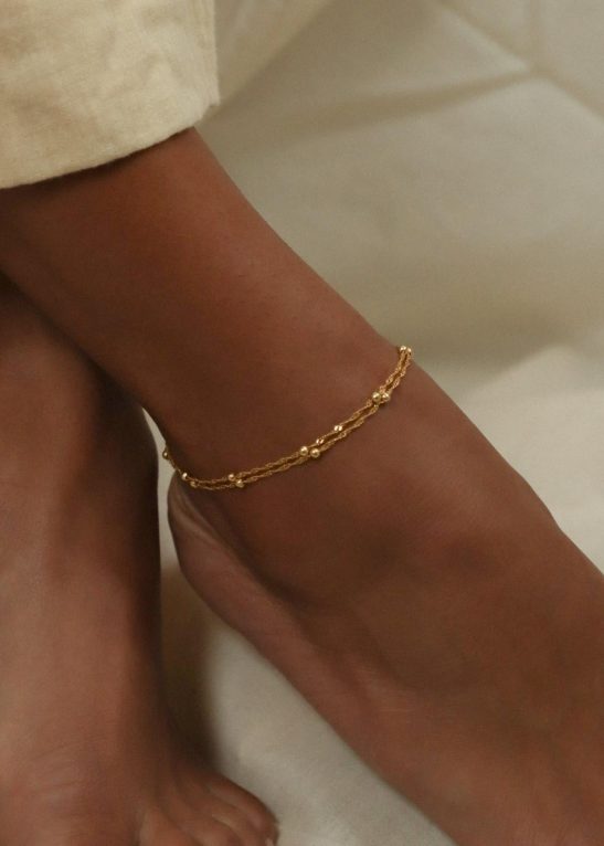 Duo Bead Chain Anklet