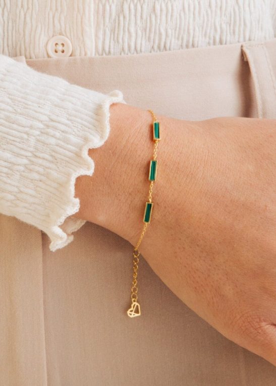Malachite Bar Bracelet