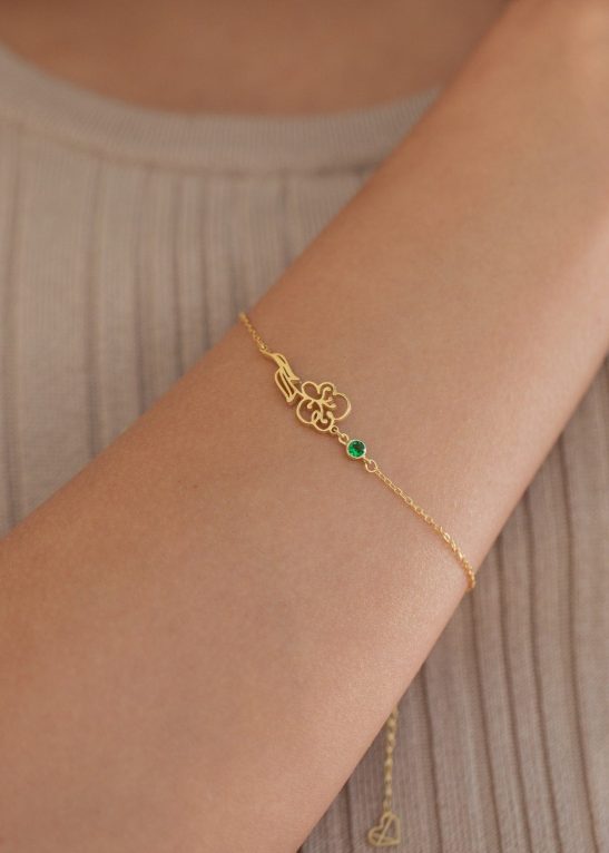 Flower Birthstone Bracelet