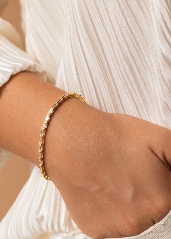Claudia Baguette Tennis Bracelet