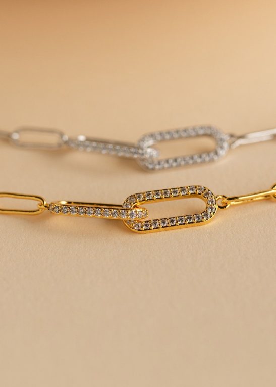 Pave Link Chain Bracelet