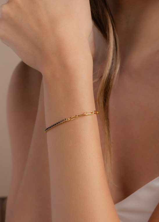Black Diamond Tennis Bracelet