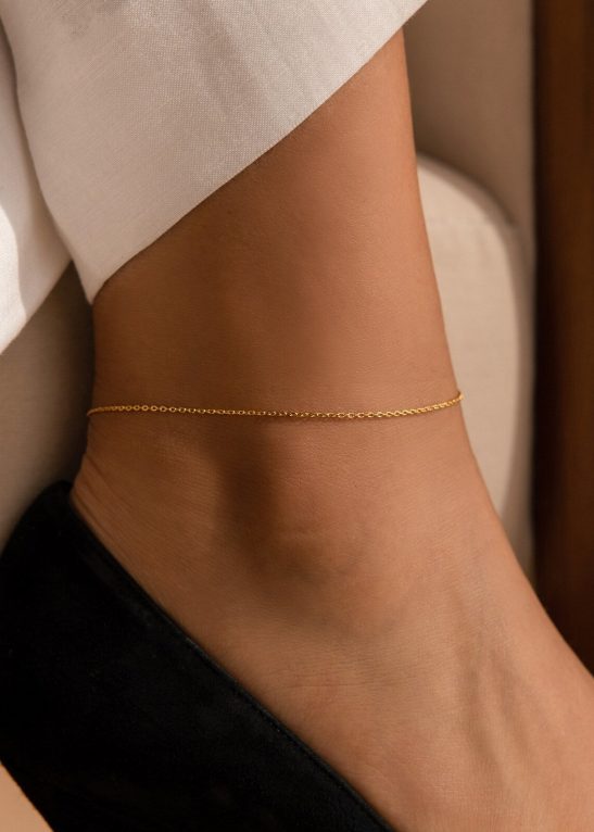 Micro Rolo Chain Anklet