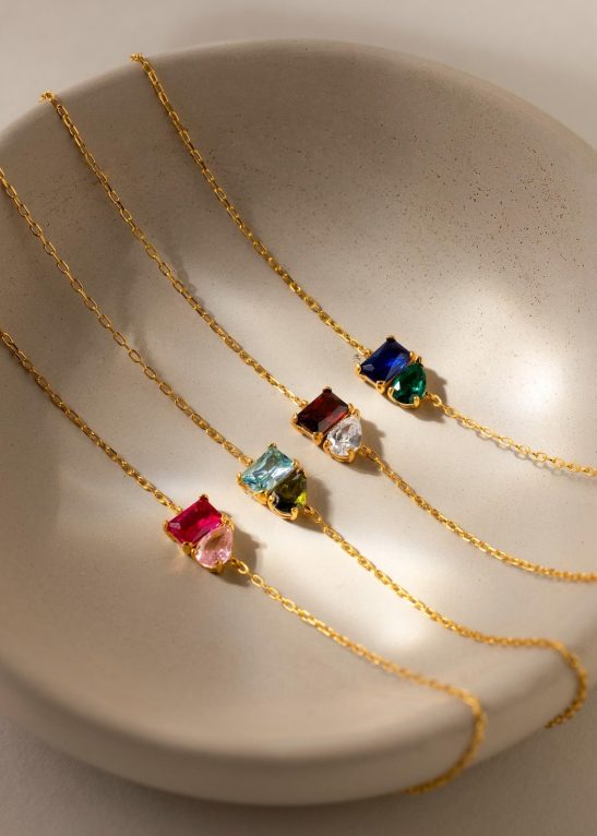 Toi et Moi Birthstone Bracelet