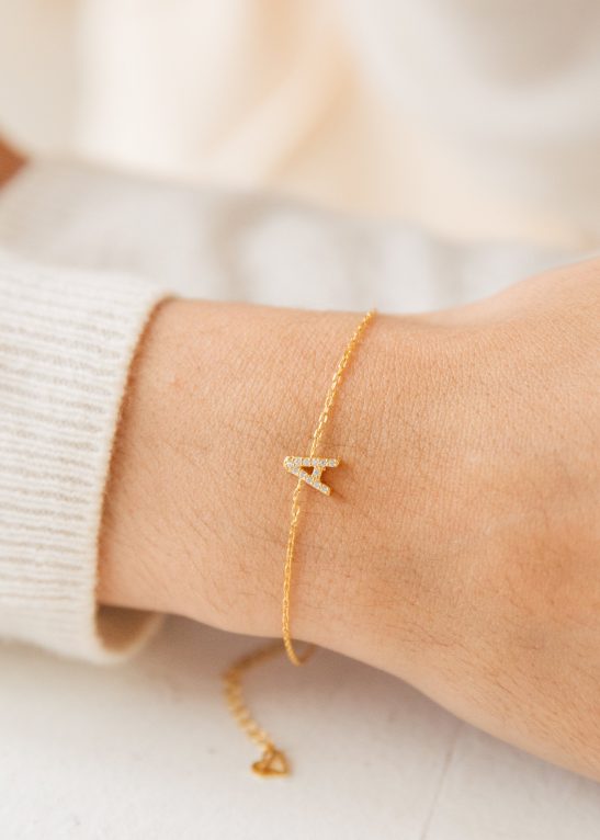Pave Initial Bracelet