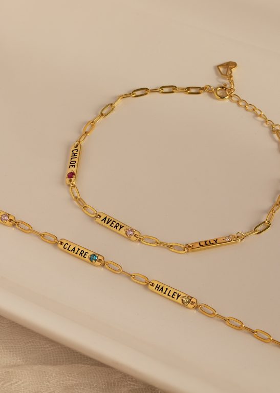 Mini Name Birthstone Bracelet