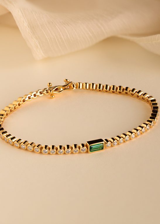 Emerald Baguette Tennis Bracelet