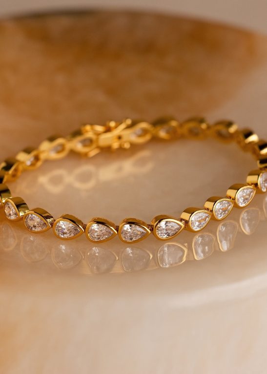 Pear Diamond Tennis Bracelet