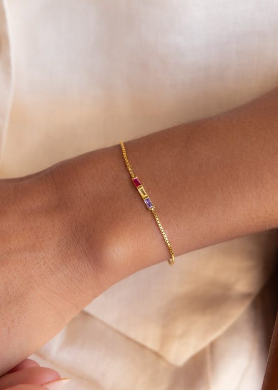Multiple Baguette Birthstone Bracelet