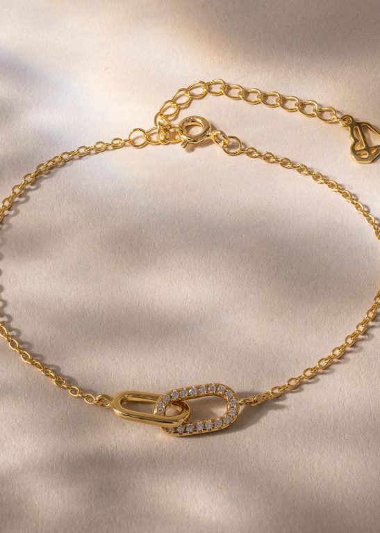 Pave Linked Pendant Bracelet