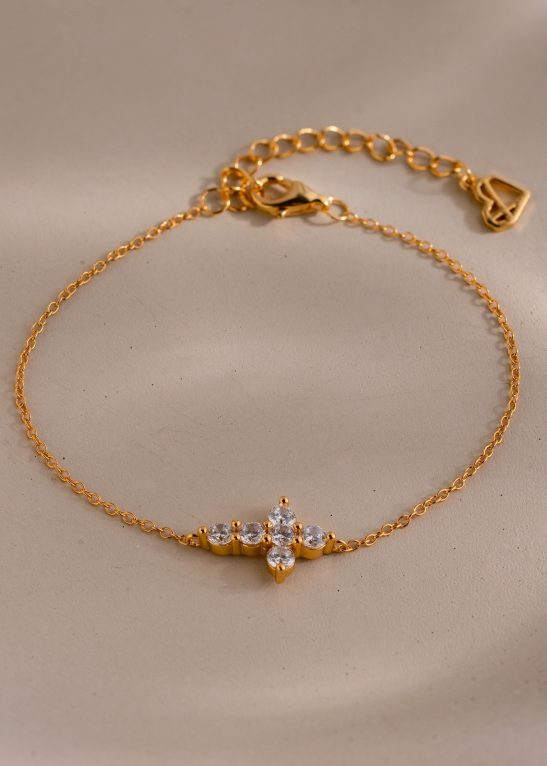 Diamond Cross Bracelet