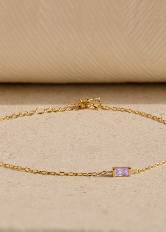 Baguette Birthstone Bracelet