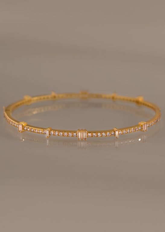 Diamond Baguette Tennis Bangle