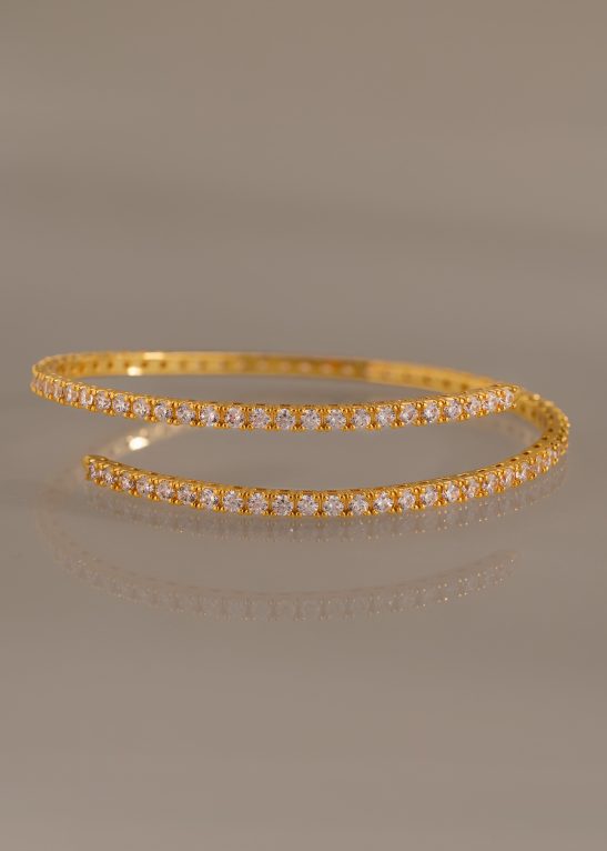 Diamond Tennis Wrap Bangle
