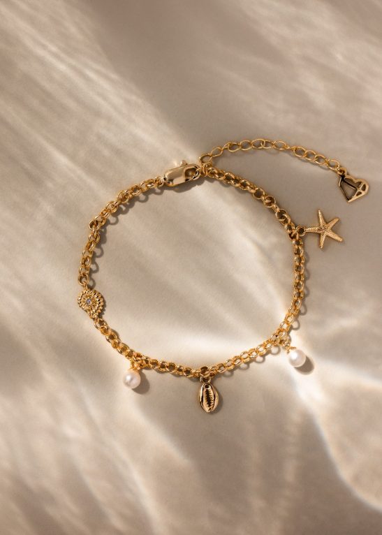 Seaside Pearl Charm Bracelet