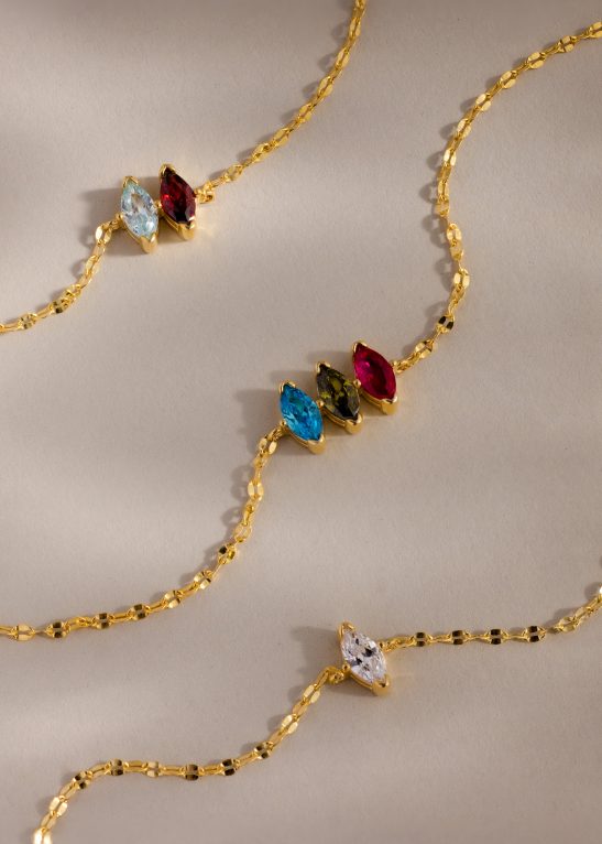 Multiple Marquise Birthstone Bracelet