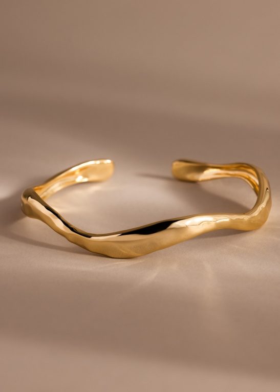 Organic Wavy Cuff Bracelet