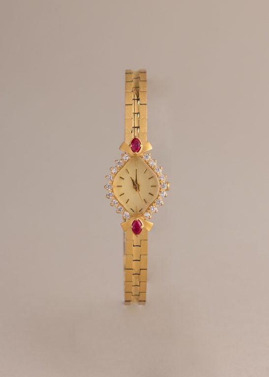 Art Deco Ruby Timepiece